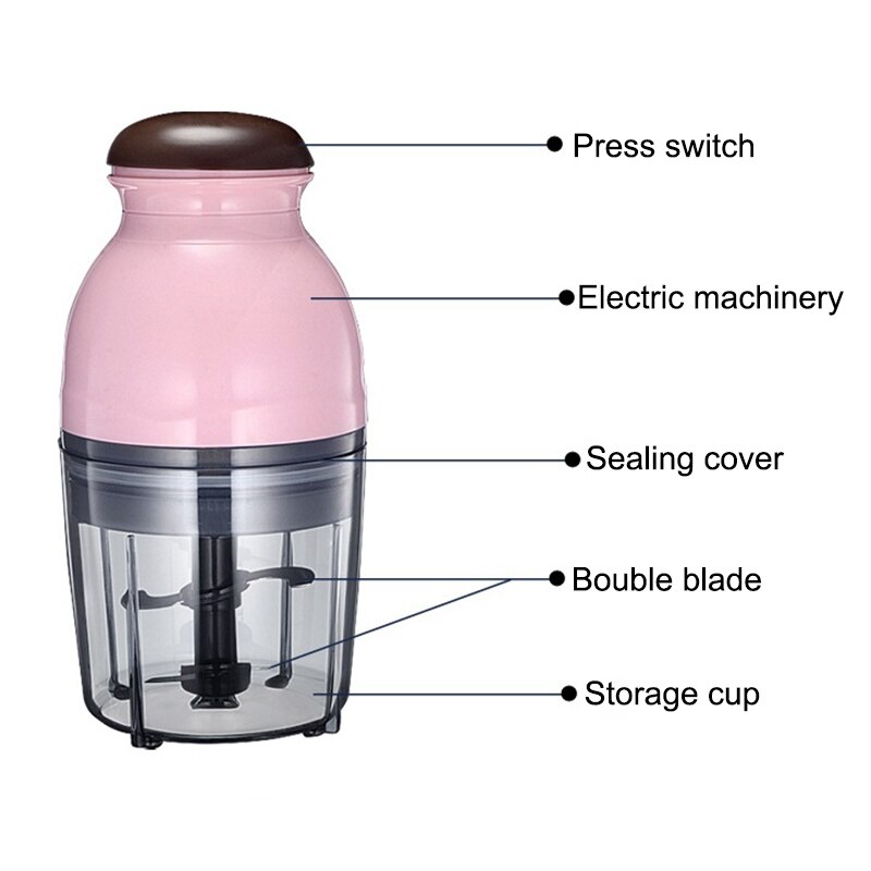 Mini Multipurpose Electric Food Processor Meat Grinder Vegetable Chopper Fruit Blender Mincer EIG88