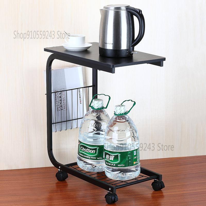 Side Table Movable Solid Wood Small Coffee Table Simple Living Room Sofa Side Table Side Cabinet Nordic Corner Table Bedside Sma