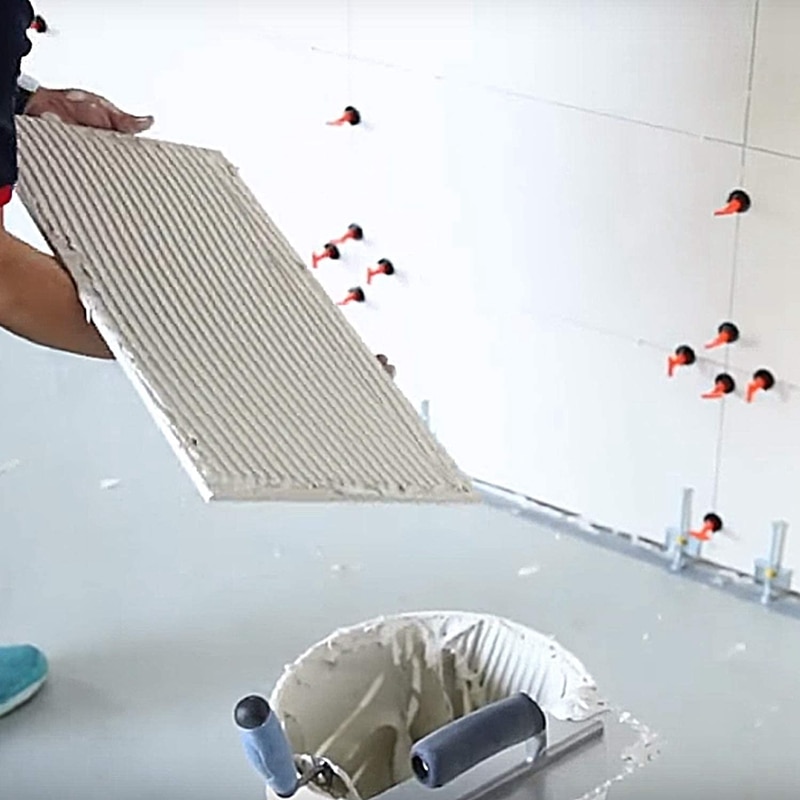 500Pcs Tile Leveling Clips 100Pcs Flat Ceramic Floor Wall Construction Tools Reusable Tile Leveling System Kit