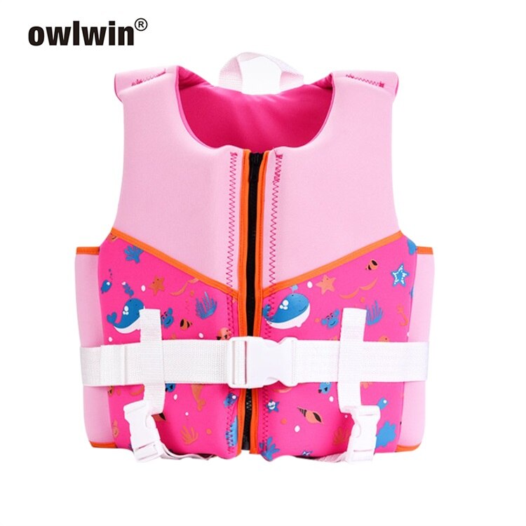 Owlwin Kind Water Sport Baby Life Vest Jacket Kinderen Neopreen Kajakken Varen Zwemmen Schuim Kleding Lifting Reddingsvest: Roze / S