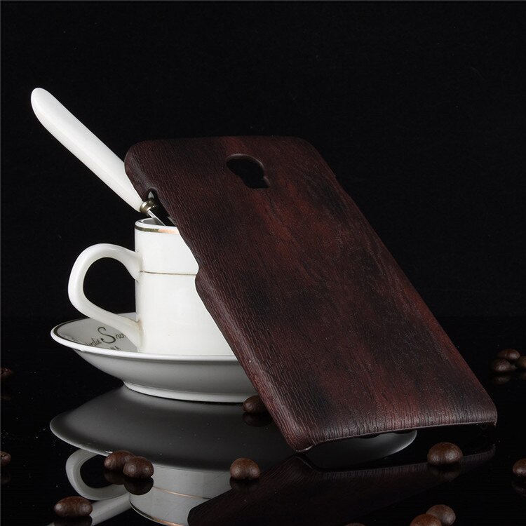 Subin voor lenovo vibe  p1 hoesje 5.5 inch pu hout lederen nerf mobiele holster voor lenovo vibe  p1 telefoonhoesje: Donkerbruin