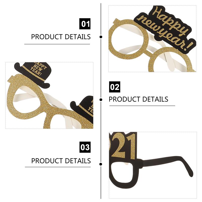 12pcs Photo Props Eye-catching Paper Picture Shooting Props Selfie Props Photo Props for Home Happy Year Party Indoor