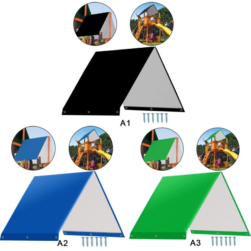 132 x 226cm Awning waterproof shed children playground roof Rain canopy outdoor sun protection rain cover Swing hammock kit