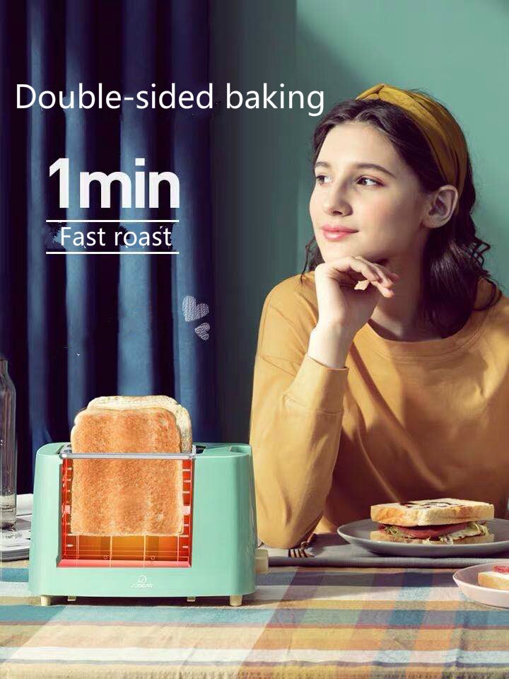 Stainless Steel Bread Maker Electric Toaster Cake Toast Sandwich Oven Grill 2 Slices Automatic Breakfast Baking Machine EU