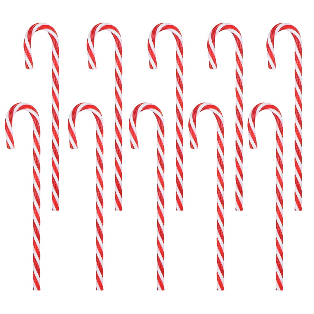 Ounona 18 Pcs Twinkling Candy Cane Kerst Gazon Stakes Pathway Markers Creatieve Kerstboom Decoratie (Cm, rood En: Default Title