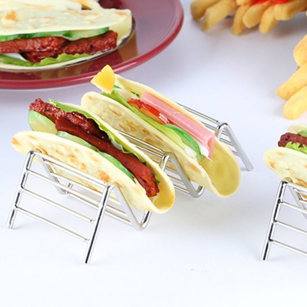 Wave Shape Stainless Steel Holders Rack Food Hard Stand Display Holds Kitchen Restaurant Tools Corn Roll Holder