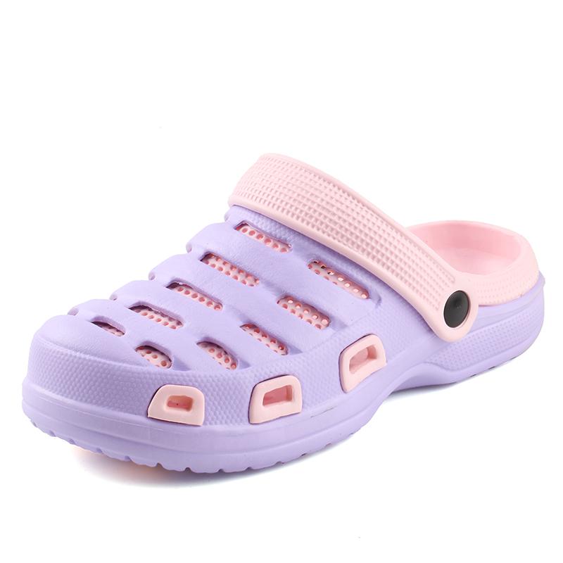 Tuin Slippers Water Schoenen Vrouwen Sport Lopen Zomer Strand Aqua Slipper Outdoor Eva Gat Sandalen Tuinieren Schoenen: Paars / 6.5