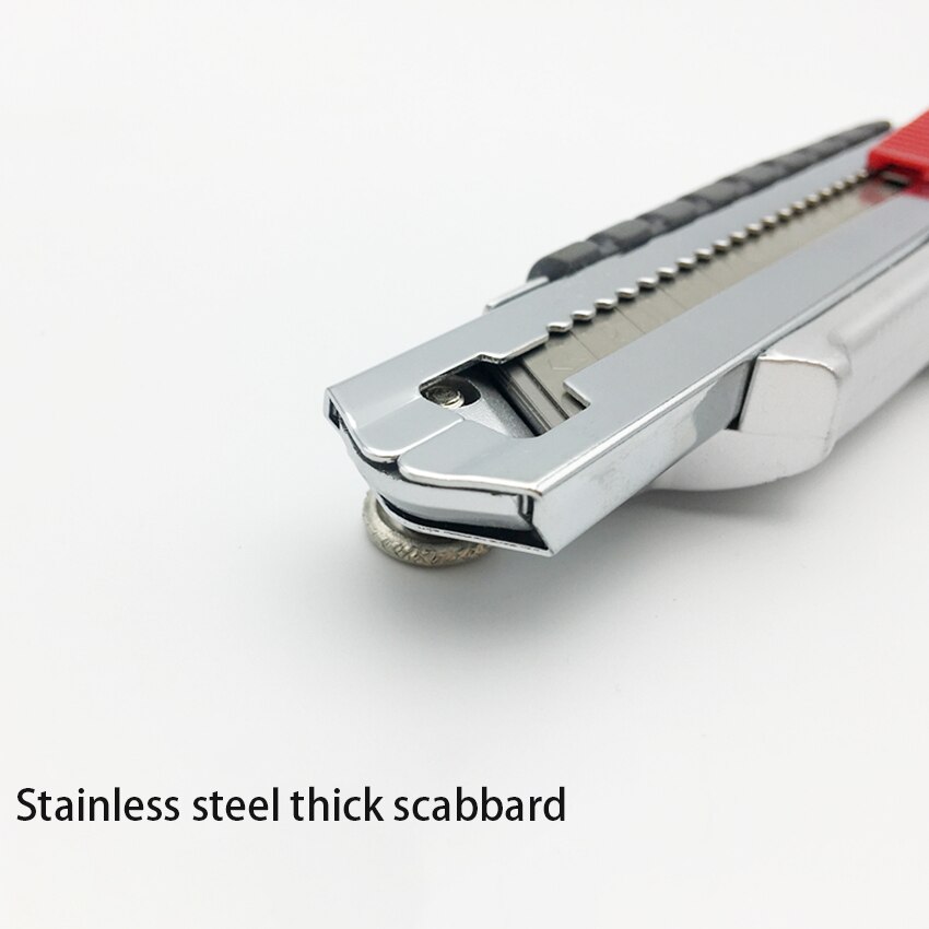 Cuchillo de alta resistencia SK5, hojas de papel tapiz de acero de aleación de 18mm, cuchillo de utilidad con bloqueo de tornillo, 5 cuchillas de almacenamiento Industrial para el hogar