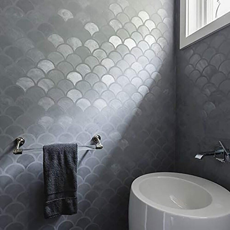 3Different Sizes Large Fish Scale Wall Painting Stencils for Home Decorationg,DIY Painting