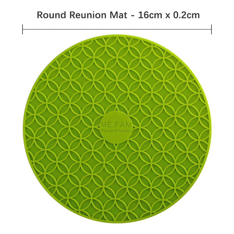 ME.FAM-tapis rond en Silicone flocons de neige en treillis, dessous de verre antidérapant isolant thermique, tapis de bol, décoration de bureau et cuisine