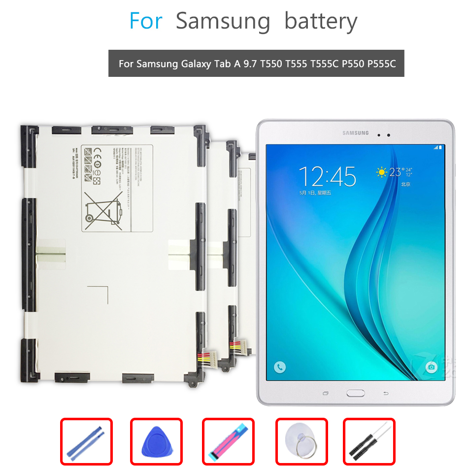Voor Samsung Galaxy Tab Een 9.7 Tablet Batterij EB-BT550ABE 6000Mah Voor Samsung Galaxy Tab Een 9.7 &quot;SM-T550 SM-P550 t555/S P351