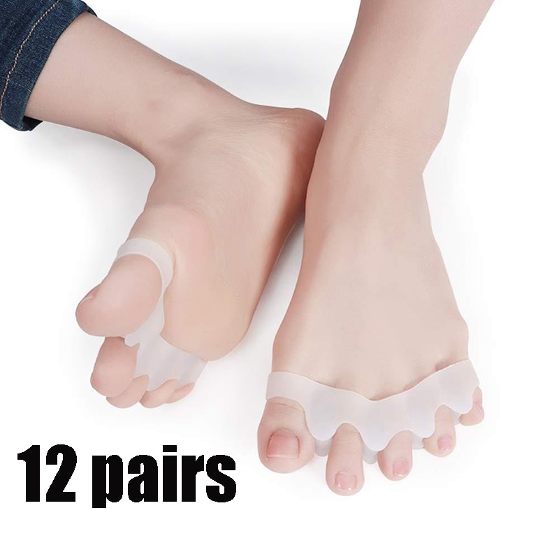 Tå separator korrektion hallux valgus corrector 2 stk silikone ortopædisk hammer separator glattejern spreder fodpleje værktøj