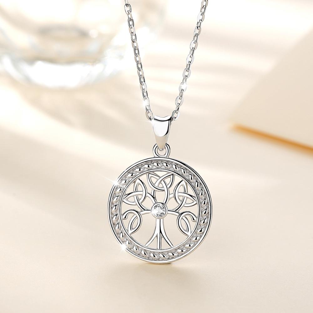 Eudora Genuine 925 Sterling Silver Tree of life Pendant Necklace with CZ Jewelry for Women Trendy Jewelry with box D110