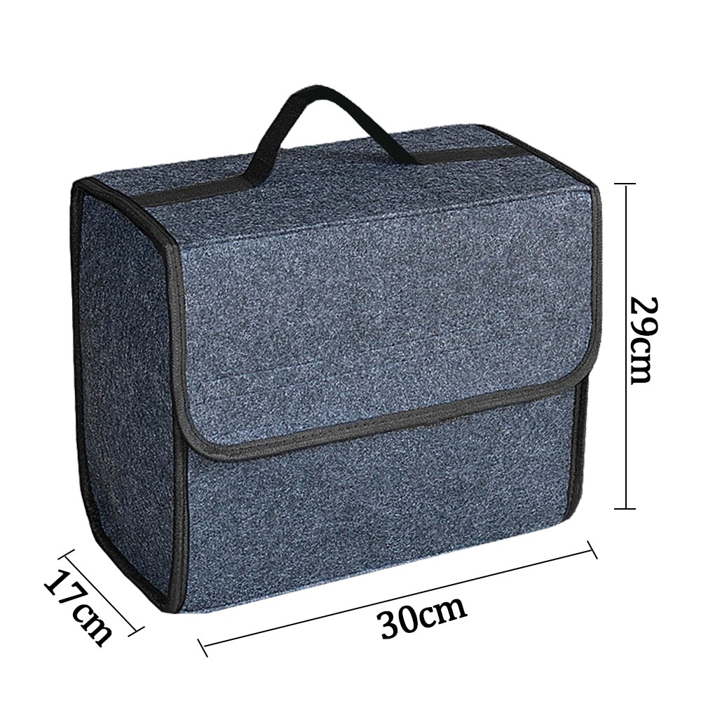 Auto Opbergtas Kofferbak Organizer Box Vilt Doek Opbergdoos Auto Cargo Container Zakken Multi-Pocket Opruimen Zakken Auto accessoires: Black
