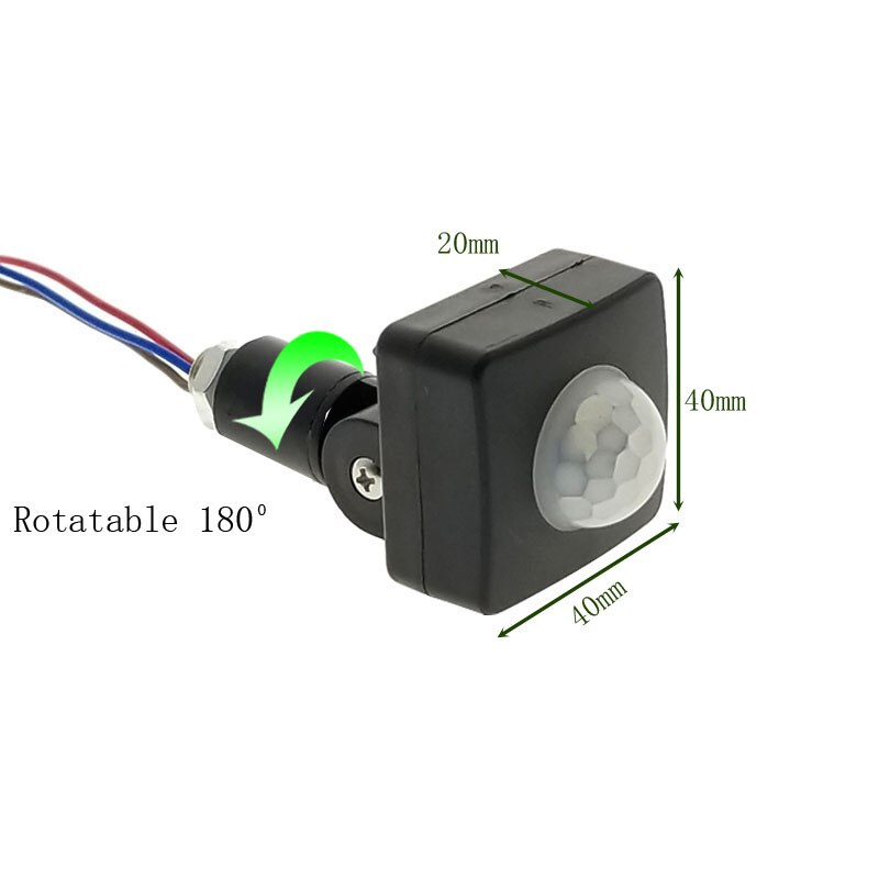 Pir infrarød bevægelsessensor afbryder sensor lysdetektor fortov udendørs vægkontakt til hjemmebelysning led lampe