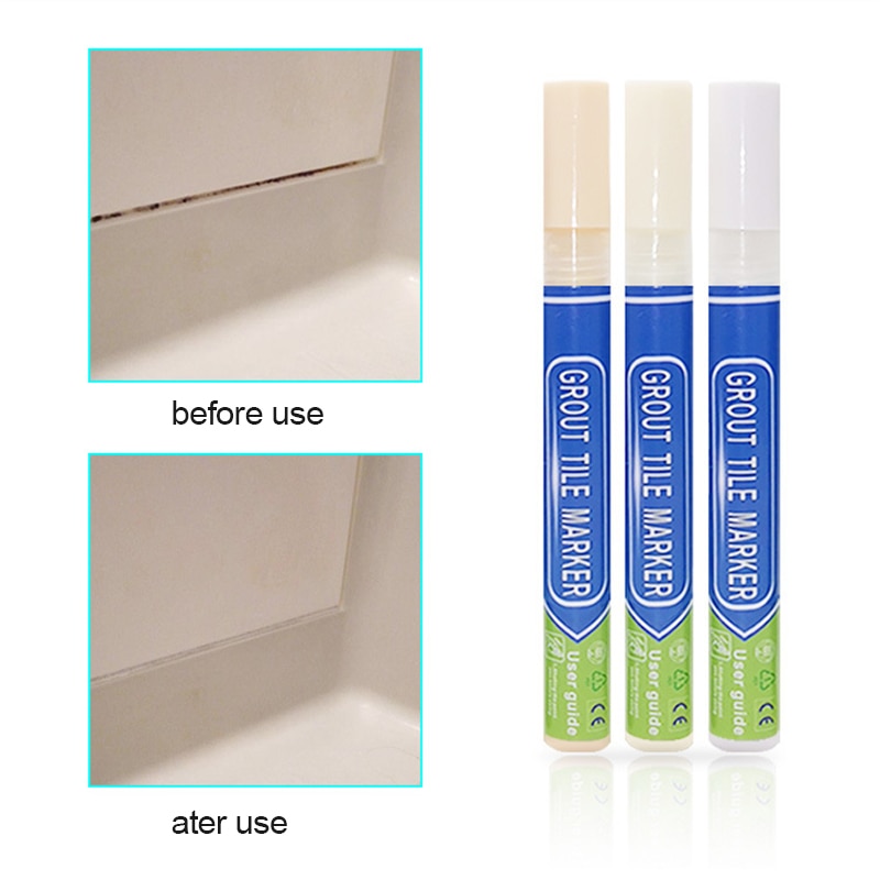 Tile Gap Repair Color Pen White Tile Refill Grout Pen Wall Porcelain Bathroom Paint Cleaner Waterproof Mouldproof Filling Agents