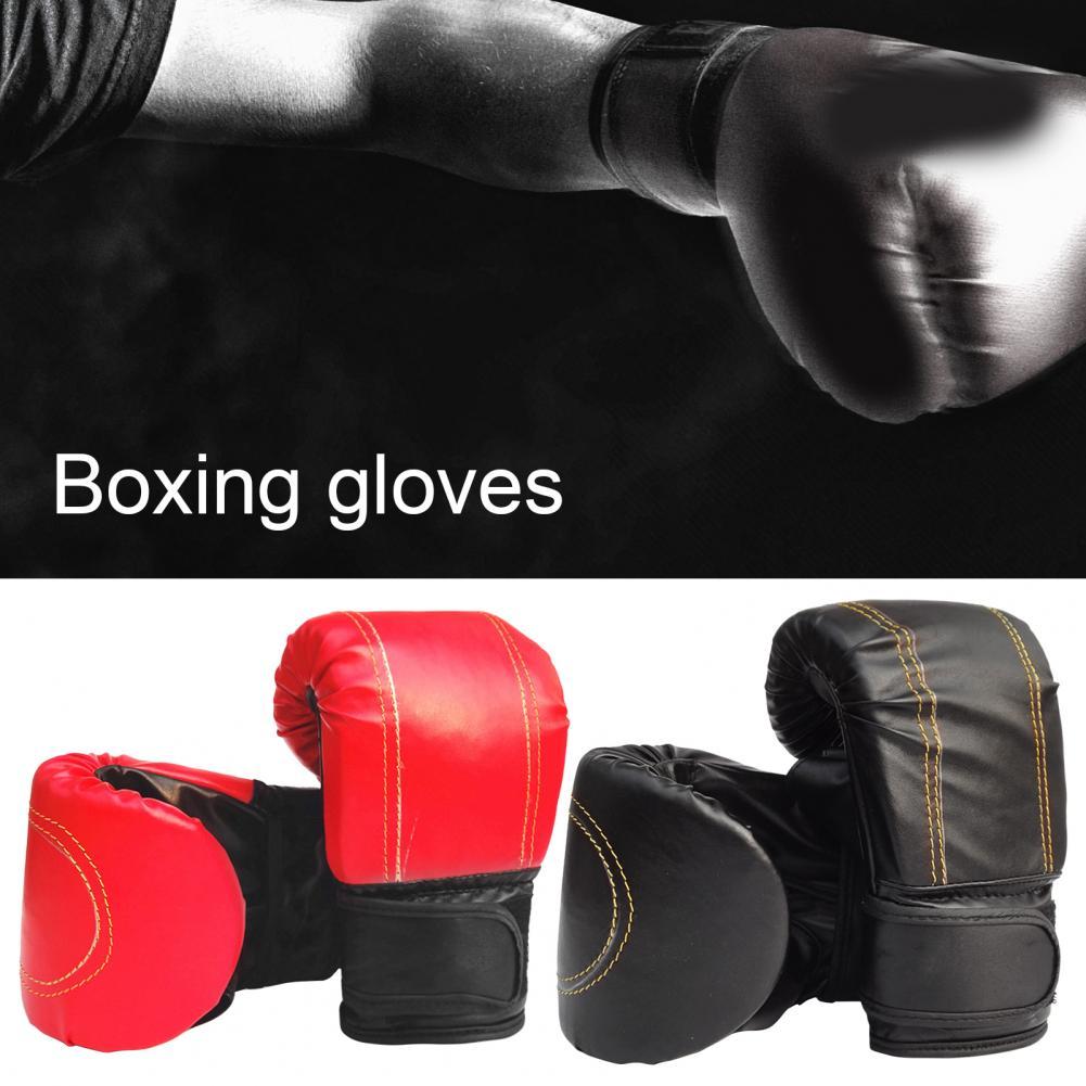 1 Pair Boxing Gloves Adjustable Breathable Ergonomic Adult Fighting Grappling Gloves for Gym