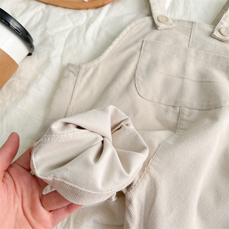 Baby Overalls Voor Meisjes Jongens Casual Effen Plaid Corduroy Jumpsuit Lente Zomer Katoen Kinderen Kleding Meisje Jarretel Broek