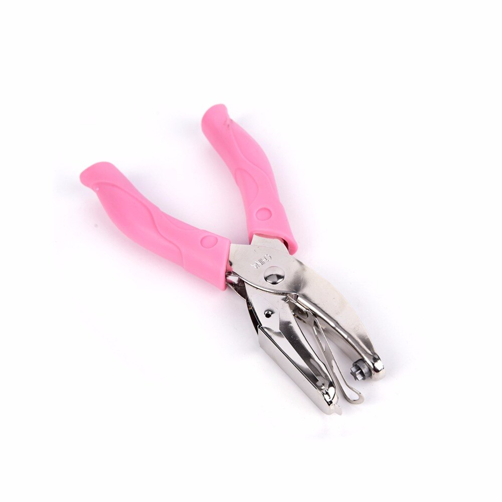 Roze Kleur Hand-Held Ster Vorm Perforator Papier Punch Voor Wenskaart Scrapbook Notebook Puncher Hand Tool Met grip
