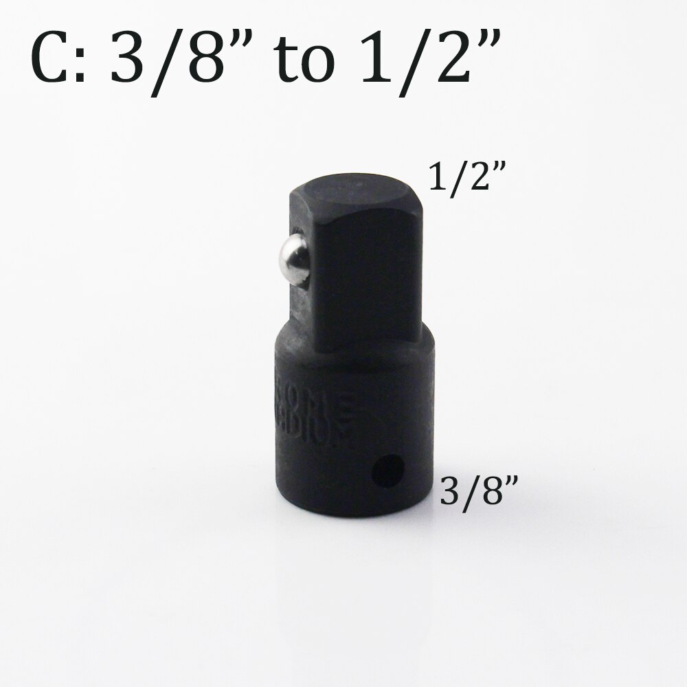 Adaptateur convertisseur à cliquet, à douille en acier, réducteur 1/2 à 3/8 3/8 à 1/4 1/4 à 3/8 3/8 à 1/2 voiture, outils de réparation de vélos: C- 0.375 TO 0.5