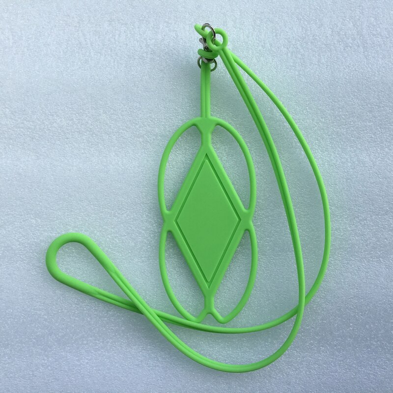 Universal Silicone Phone Lanyard Holder Case Cover Key Lanyard For Phones Neck Strap Necklace Sling For Mobile Phone Lanyard: Green