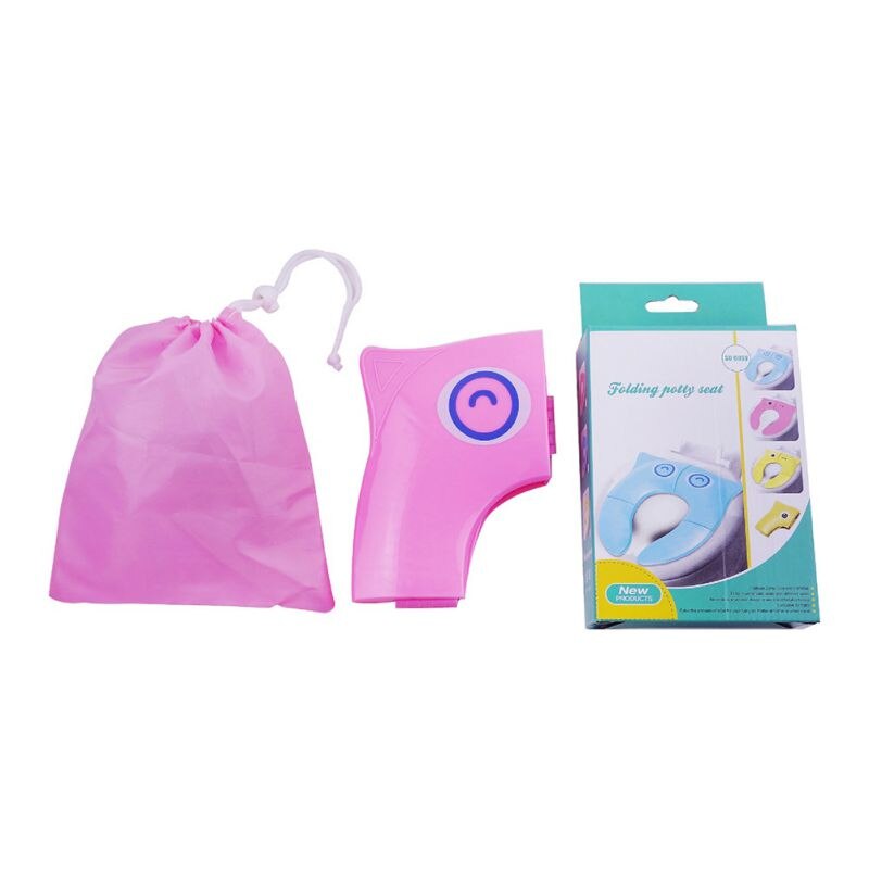 1Pc Kids Non Slip No Falling Travel Folding Portable Potty Training Seat Cartoon Children's Candy Colored Toilet Seats