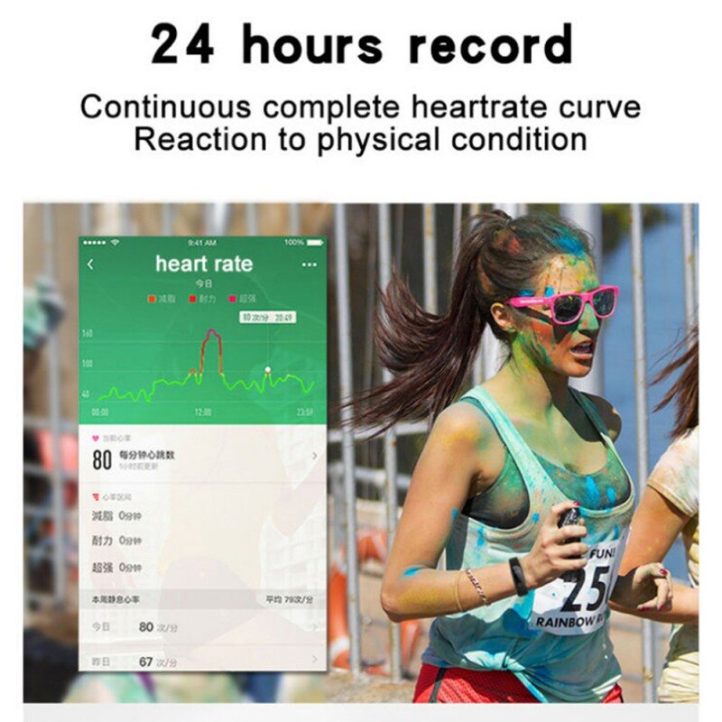 Smart health bracelet M2 Heart Rate Bracelet life-Waterproof Sport Fitness Band Step count Message Smart Bracelet