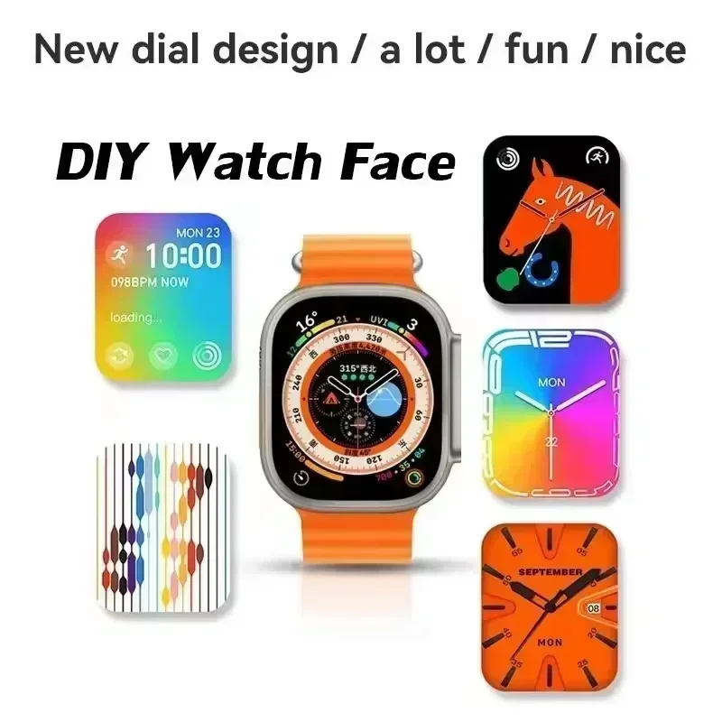 2025 Advanced D70 ULTRA3 2.2HD Amoled Square Smartwatch étanche avec surveillance de la fréquence cardiaque et suivi du sommeil