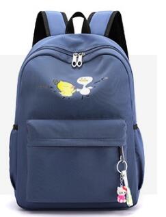 Chuwanglin Waterdichte Schooltas Leuke Student School Rugzak Grote Reizen Tiener Schoudertas Childbag Vrouwen Rugzak A60104: duck-blue