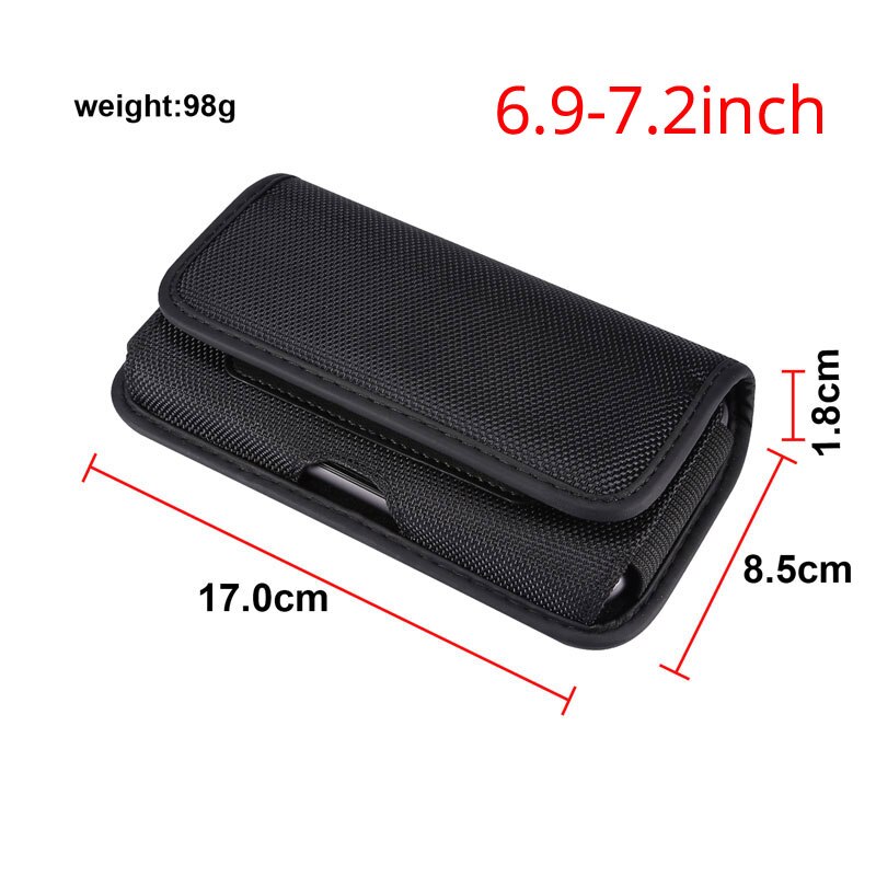 4.7-7.2inch Mobile Phone Waist Bag for Samsung s20 ultra S10E S9 S8plus Holster Belt Clip Pouch for iPhone12 11 pro X XS MAX 7 8: 6.9-7.2 inch