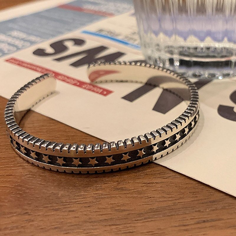 Foxanry Vintage Handgemaakte 925 Stempel Sterren Armbanden &amp; Armband Voor Vrouwen Mode Thai Zilveren Verjaardagsfeestje Sieraden