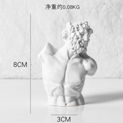 Greske helter hvit skulptur statuer imitasjon gips harpiks skrivebordspynt modell håndverk hjemmedekorasjon samleobjekter: Skriv t