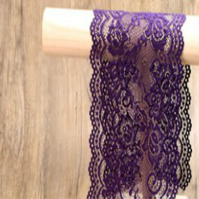 Voile suisse large de 15CM diy | lacy, noir, blanc, gris, café, rouge, violet, 2 M/LOT,: Pourpre