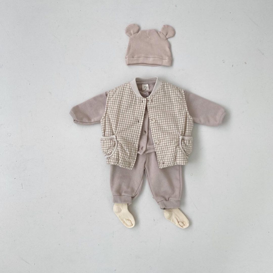 freundlicher Weste Warme Kleidung Mädchen Jungen Winter Weiche Strickjacke Jacken Ärmellose Mäntel Für Babys Kleidung freundlicher Geschmack Plaid Weste: hell Kaffee Netz / 90cm