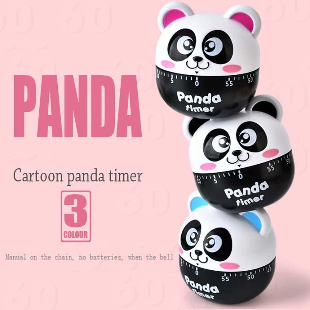 Lovely Panda Timer Cartoon 60 Minutes Countdown Alarm Timer Cooking Dial Timers Counter Reminder Kitchen Accessories