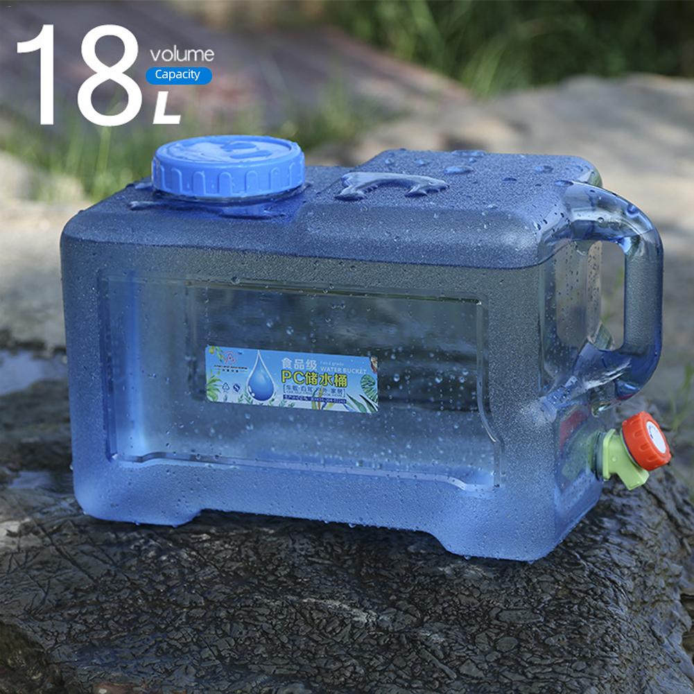 18L Outdoor BPA-Free Reusable Plastic Water Bottle Gallon Jug Storage Container Outdoor Plastic Pure Bucket