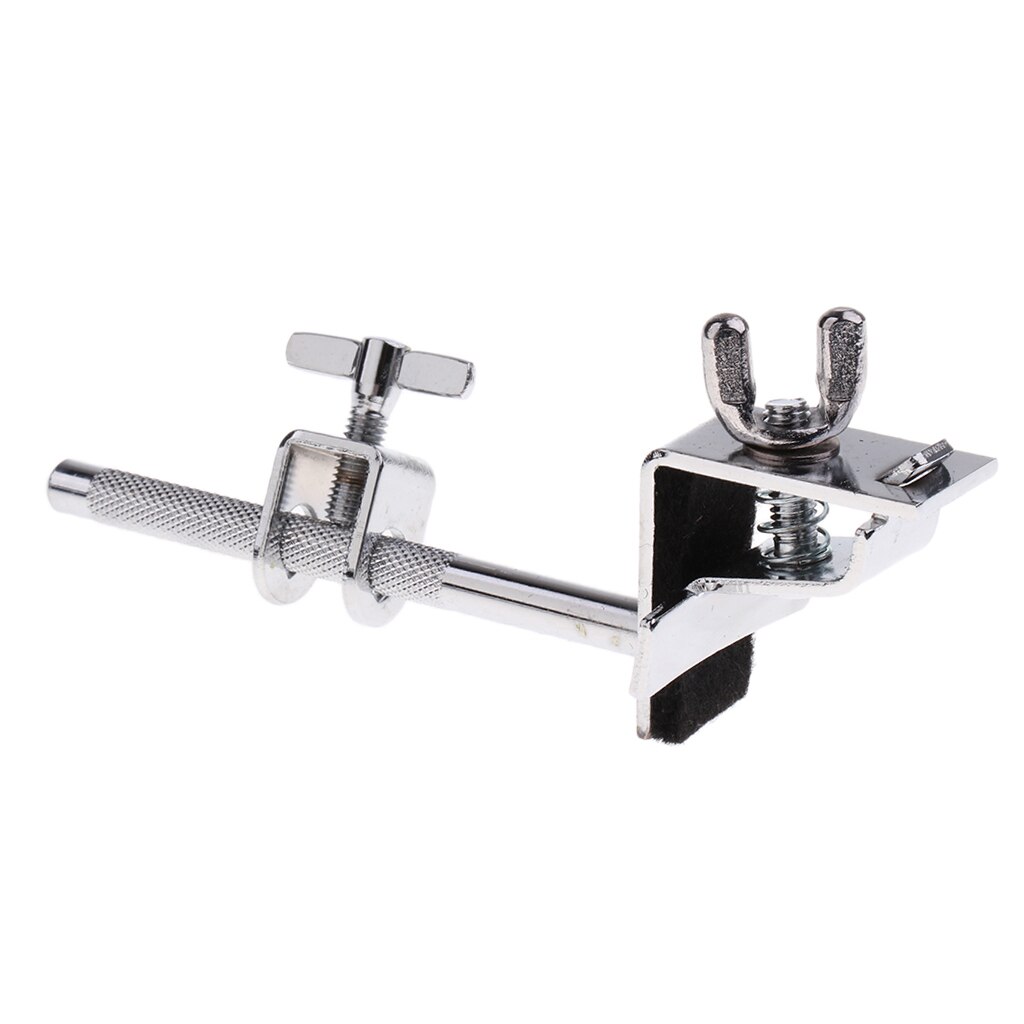 Practical Metal Bass Drum Cowbell Clamp Hoop Bell Mount DIY for Drum Player