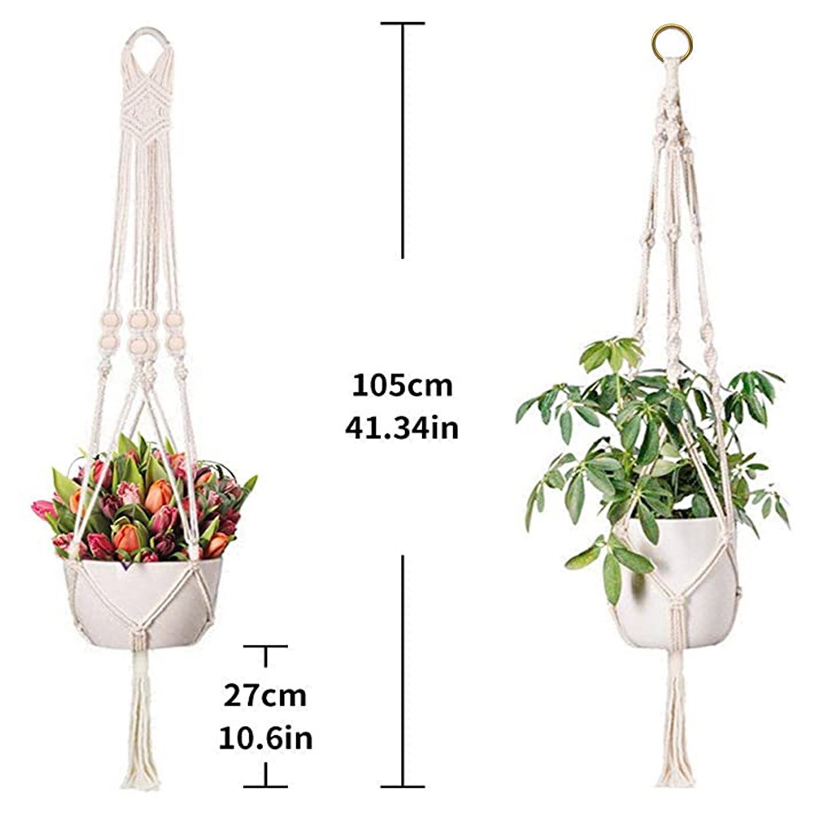 Exquisite Hand-woven Lace Wall-mounted Balcony Garden Decoration 12-piece Set Balcony Storage Hanger Flowerpot Tray Basket Liner