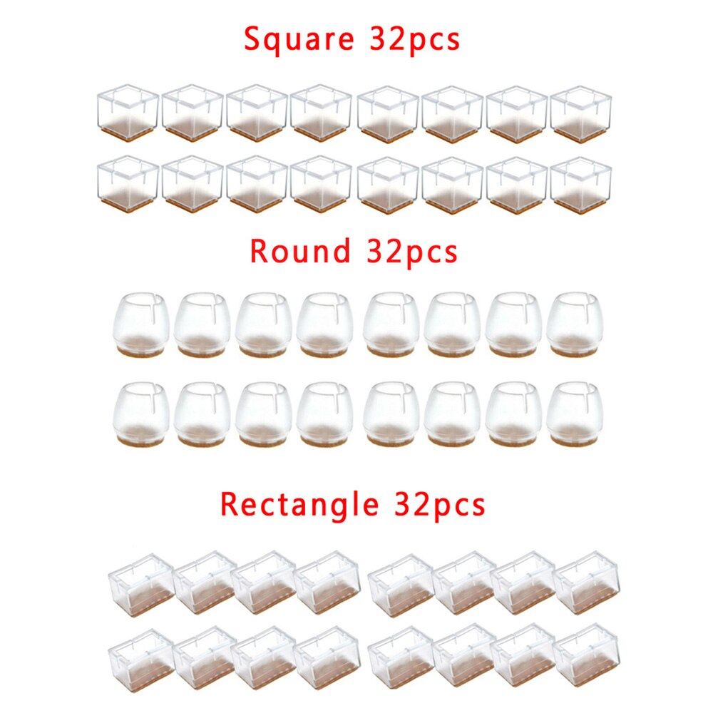32pcs Chair Table Foot Leg Silicone Pad Floor Protect Furniture Feet Cover Home Garden Furniture Parts Feet Cover