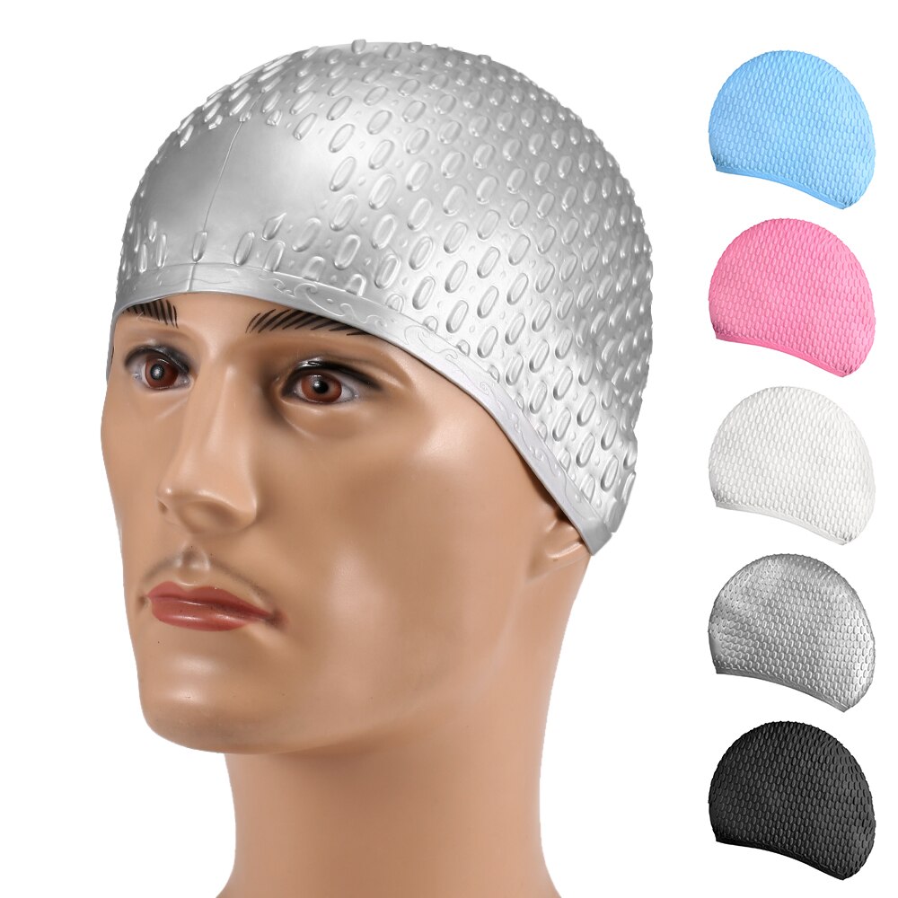 Volwassenen Badmuts Silicone Mannen Vrouwen Badmuts Voor Lang Haar Kort Haar Gorra Negra Zwemmen Hoed