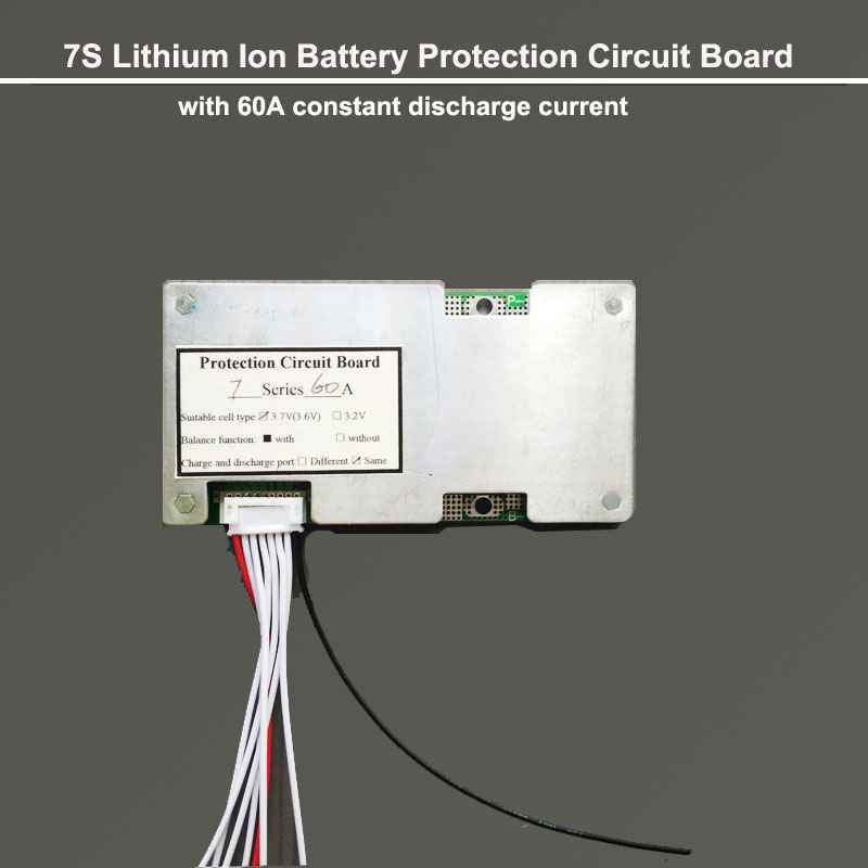 7 S Lithium Ion batterij BMS board Max 60A constante ontlaadstroom voor converter en 29.4 V PCB printplaat van 18650 Batterij