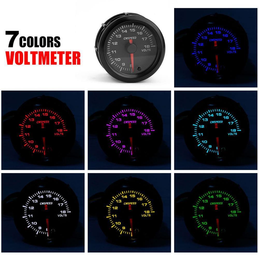 Auto auto 12v 52mm/2 " 7 väriä yleispakokaasun lämpömittari ulkolämpötilamittari esim. anturilla ja pidikkeellä mainos -ga52 egt