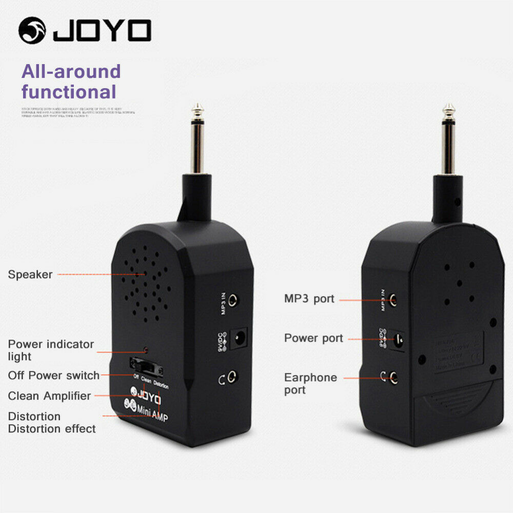 JOYO JA-01 Electric Guitar Amplifier Amp Distortion Effect Earphone Mini Headphone Amplifier Guitar Accessories Parts