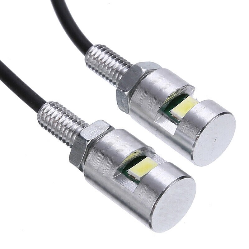 Lámpara Universal para matrícula de coche, tornillo cromado 5630, 12V, 2 uds.