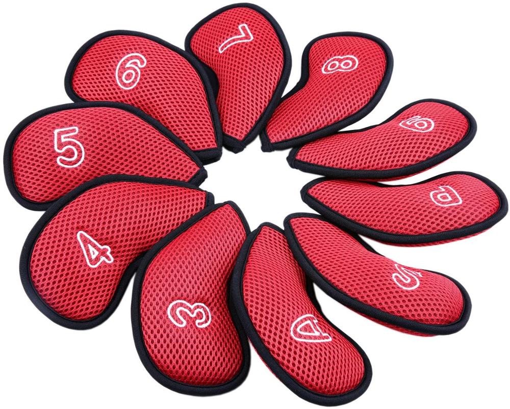 Golf Club Cover Golf Club Covers Headcovers Set Golf Club Cover Hybrid Golf Iron Club Cover Golf Club Iron Cover headcover 10Pcs