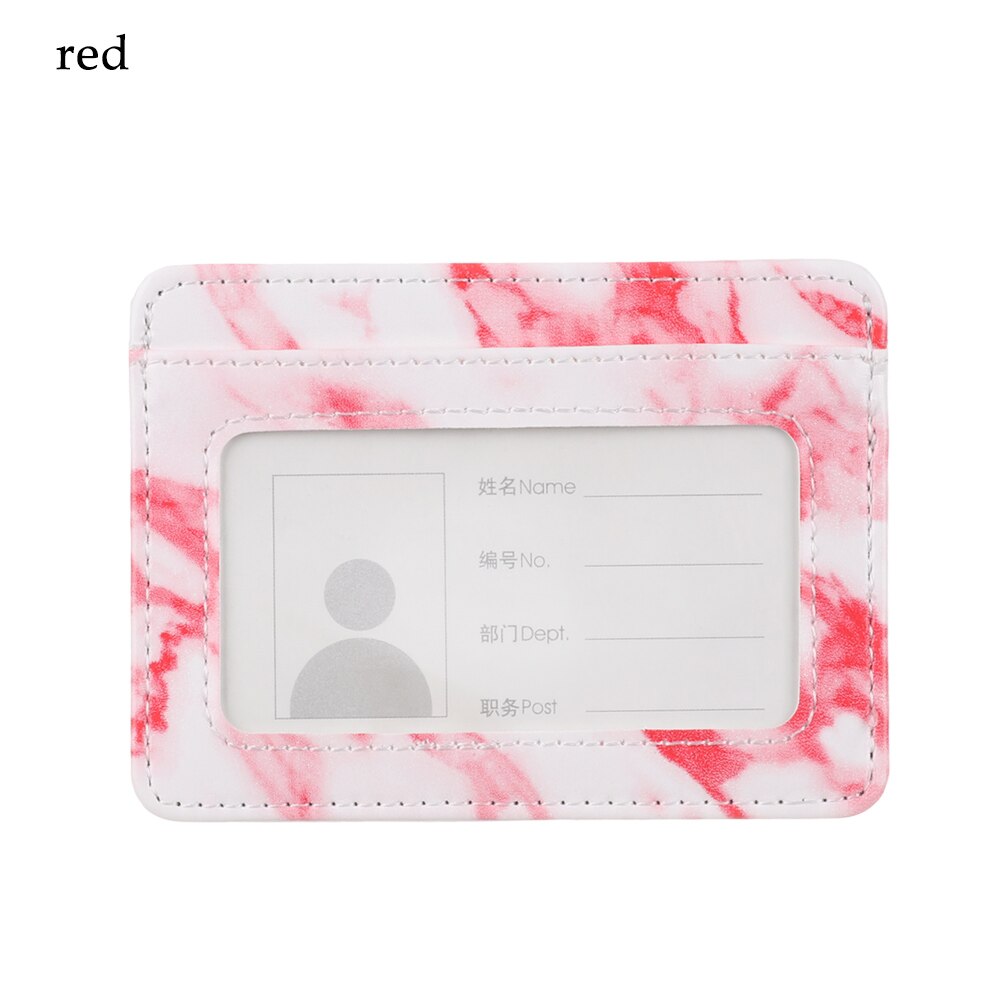 de mármol para tarjetas, a la , impermeable, PU, para negocios, tarjetas de identificación, portatarjetas, funda de viaje, tarjetero de identificación: red