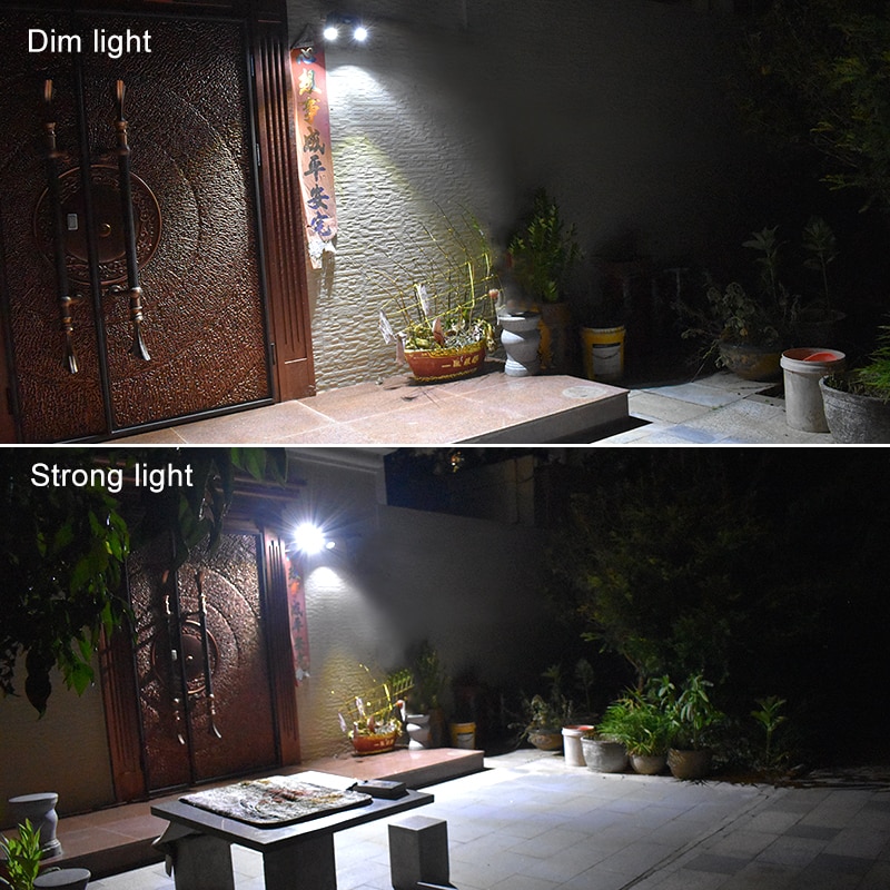 10w zonne-energie lampen cob led kraal dubbele kop verstelbare lamp beveiligingsverlichting spot voor buiten tuin tuin muur waterdicht