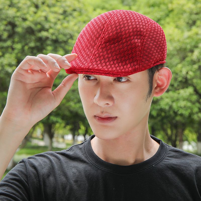 Casquette béret respirante d'été: Rouge