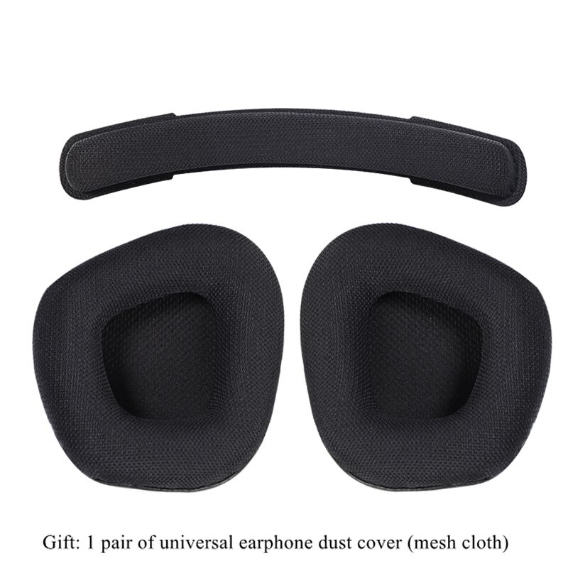 Coussinets d&#39;oreille de remplacement, en mousse, pour Corsair Void PRO RGB 7.1, pour casque de jeu: Black 1 Set