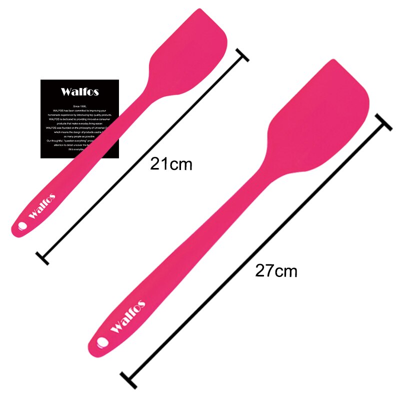 WALFOS 2Stck Silikon Spachtel einstellen Kochen Nicht Stock Butter Cookie Gebäck Schaber Küche Backen Spachtel Freies: 2 Rose rot